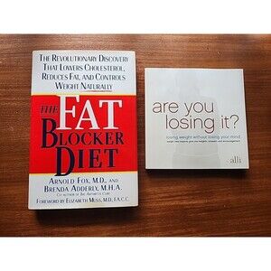 2 Diet Books Fat Blocker Diet A Fox 1997 HCDJ & Are You Losin It? Alli PB